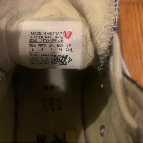 Commes de Garcons Converse High Top Chucks - Picture 4 of 6